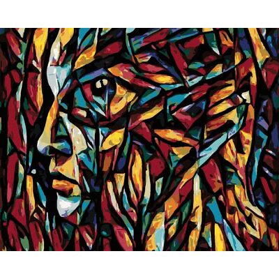 Zuty – Maľovanie Podľa Čísel – Abstraktný Portrét Ženy, 80 × 100 cm, Plátno + Rám Zuty – Maľovanie Podľa Čísel – Abstraktný Portrét Ženy, 80 × 100 cm, Plátno + Rám