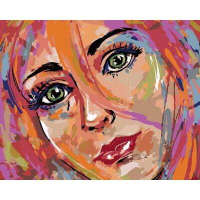 Zuty – Maľovanie Podľa Čísel – Dievča So Zelenými Očami, 80 × 100 cm, Plátno + Rám Zuty – Maľovanie Podľa Čísel – Dievča So Zelenými Očami, 80 × 100 cm, Plátno + Rám