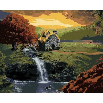 Zuty – Maľovanie Podľa Čísel – Lesná Chatka S Potôčikom, 80 × 100 cm, Plátno + Rám Zuty – Maľovanie Podľa Čísel – Lesná Chatka S Potôčikom, 80 × 100 cm, Plátno + Rám