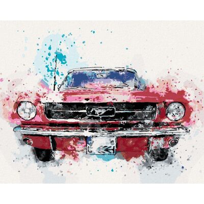 Zuty – Maľovanie Podľa Čísel – Auto Mustang, 40 × 50 cm, Plátno + Rám Zuty – Maľovanie Podľa Čísel – Auto Mustang, 40 × 50 cm, Plátno + Rám