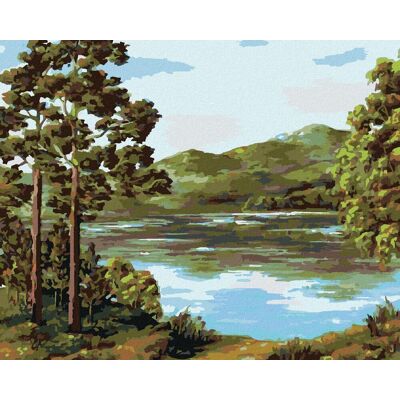Zuty – Maľovanie Podľa Čísel – Horské Jazero, 40 × 50 cm, Plátno + Rám Zuty – Maľovanie Podľa Čísel – Horské Jazero, 40 × 50 cm, Plátno + Rám