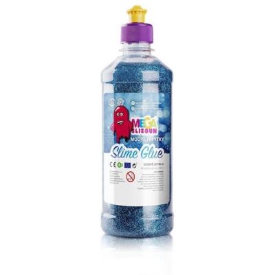 MEGABUBLIN Megaslizúň – PVA slizové lepidlo modré trblietky 500 ml MEGABUBLIN Megaslizúň – PVA slizové lepidlo modré trblietky 500 ml