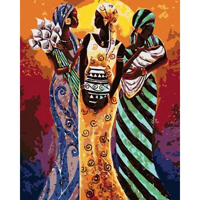 Diamondi – TRI AFRICKÉ ŽENY, 40 × 50 cm, napnuté plátno na rám Diamondi – TRI AFRICKÉ ŽENY, 40 × 50 cm, napnuté plátno na rám