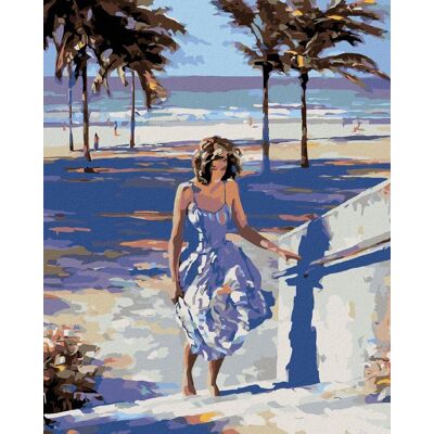 Diamondi – Diamantové maľovanie – KEĎ IDE ŽENA Z PLÁŽE, 40 × 50 cm, bez rámu a bez vypnutia plátna Diamondi – Diamantové maľovanie – KEĎ IDE ŽENA Z PLÁŽE, 40 × 50 cm, bez rámu a bez vypnutia plátna