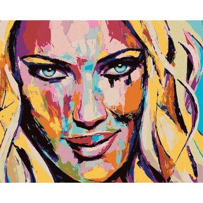 Diamondi – Diamantové maľovanie – PORTRÉT FAREBNÁ ŽENA II, 40 × 50 cm, bez rámu a bez vypnutia plátna Diamondi – Diamantové maľovanie – PORTRÉT FAREBNÁ ŽENA II, 40 × 50 cm, bez rámu a bez vypnutia plátna