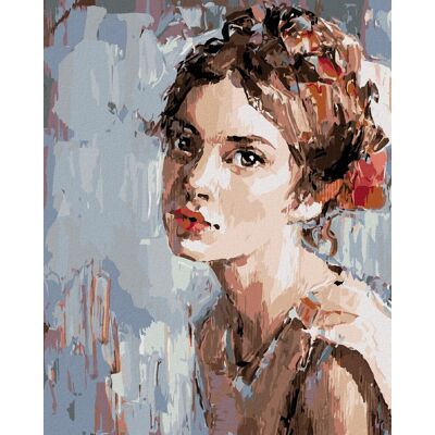 Diamondi – Diamantové maľovanie – TAJOMNÁ MAĽOVANÁ ŽENA, 40 × 50 cm, bez rámu a bez vypnutia plátna Diamondi – Diamantové maľovanie – TAJOMNÁ MAĽOVANÁ ŽENA, 40 × 50 cm, bez rámu a bez vypnutia plátna