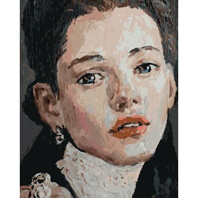 Diamondi – Diamantové maľovanie – MAĽOVANÁ ŽENA S PRENIKAVÝMI OČAMI, 40 × 50 cm, bez rámu a bez vypnutia plátna Diamondi – Diamantové maľovanie – MAĽOVANÁ ŽENA S PRENIKAVÝMI OČAMI, 40 × 50 cm, bez rámu a bez vypnutia plátna