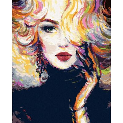 Diamondi – Diamantové maľovanie – TAJOMNÁ ŽENA VO FARBÁCH, 40 × 50 cm, vypnuté plátno na rám Diamondi – Diamantové maľovanie – TAJOMNÁ ŽENA VO FARBÁCH, 40 × 50 cm, vypnuté plátno na rám