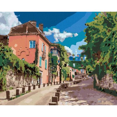 Diamondi – Diamantové maľovanie – ZELENÁ ULIČKA V PARÍŽI, 40 × 50 cm, bez rámu a bez vypnutia plátna Diamondi – Diamantové maľovanie – ZELENÁ ULIČKA V PARÍŽI, 40 × 50 cm, bez rámu a bez vypnutia plátna