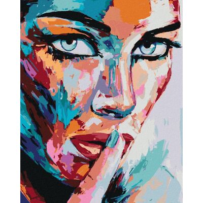Diamondi – Diamantové maľovanie – PORTRÉT FAREBNÁ ŽENA, 40 × 50 cm, bez rámu a bez vypnutia plátna Diamondi – Diamantové maľovanie – PORTRÉT FAREBNÁ ŽENA, 40 × 50 cm, bez rámu a bez vypnutia plátna