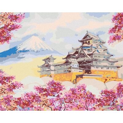 Diamondi – Diamantové maľovanie – JAPONSKO CHRÁM OBKLOPENÝ KVETINAMI, 40 × 50 cm, bez rámu a bez vypnutia plátna Diamondi – Diamantové maľovanie – JAPONSKO CHRÁM OBKLOPENÝ KVETINAMI, 40 × 50 cm, bez rámu a bez vypnutia plátna