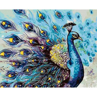 Diamondi – PYŠNÝ PÁV, 40 × 50 cm, napnuté plátno na rám Diamondi – PYŠNÝ PÁV, 40 × 50 cm, napnuté plátno na rám