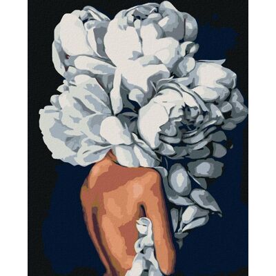 Diamondi – Diamantové maľovanie – ŽENA ZA KVETINOU, 40 × 50 cm, bez rámu a bez vypnutia plátna Diamondi – Diamantové maľovanie – ŽENA ZA KVETINOU, 40 × 50 cm, bez rámu a bez vypnutia plátna
