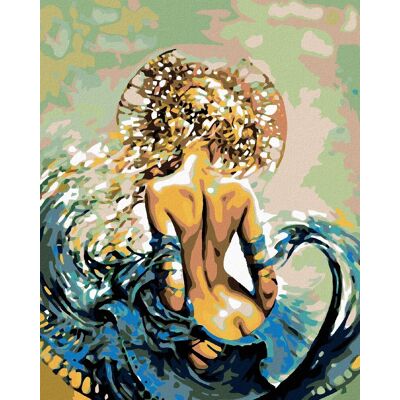 Diamondi – Diamantové maľovanie – ŽENA VO VLNÁCH, 40 × 50 cm, bez rámu a bez vypnutia plátna Diamondi – Diamantové maľovanie – ŽENA VO VLNÁCH, 40 × 50 cm, bez rámu a bez vypnutia plátna