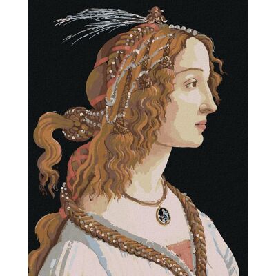 Diamondi – PORTRÉT DÁMY (SANDRO BOTTICELLI), 40 × 50 cm, napnuté plátno na rám Diamondi – PORTRÉT DÁMY (SANDRO BOTTICELLI), 40 × 50 cm, napnuté plátno na rám
