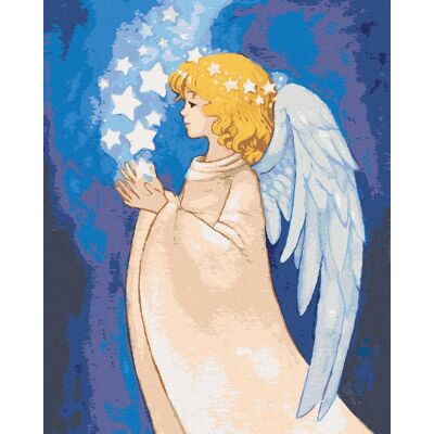 Diamondi – ANJEL A ŽIARIACE HVIEZDY, 40 × 50 cm, napnuté plátno na rám Diamondi – ANJEL A ŽIARIACE HVIEZDY, 40 × 50 cm, napnuté plátno na rám