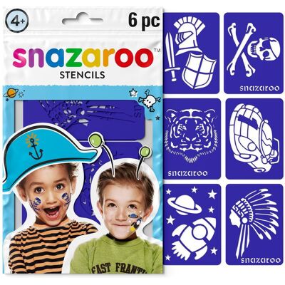 Snazaroo šablóny na farby na tvár Adventure 6 ks Snazaroo šablóny na farby na tvár Adventure 6 ks