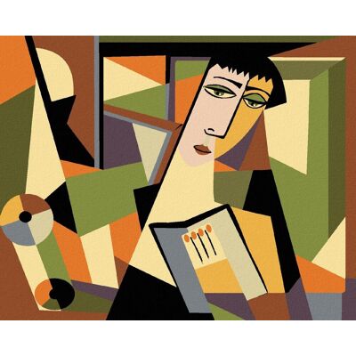 zuty Abstraktná žena v kubickom štýle I, 80 × 100 cm, bez rámu a bez napnutia plátna zuty Abstraktná žena v kubickom štýle I, 80 × 100 cm, bez rámu a bez napnutia plátna