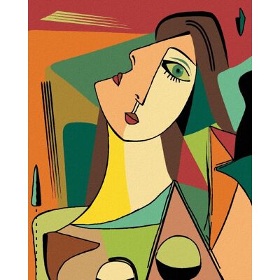 zuty Abstraktná žena v kubickom štýle, 80 × 100 cm, bez rámu a bez napnutia plátna zuty Abstraktná žena v kubickom štýle, 80 × 100 cm, bez rámu a bez napnutia plátna