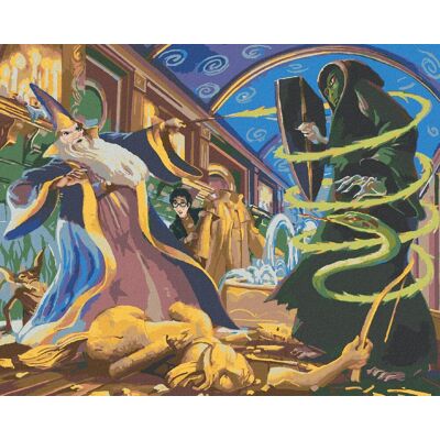 zuty Albus Dumbledore a lord Voldemort (Harry Potter), 40 × 50 cm, vypnuté plátno na rám zuty Albus Dumbledore a lord Voldemort (Harry Potter), 40 × 50 cm, vypnuté plátno na rám