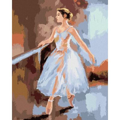 zuty Baletka pozerajúca sa do zrkadla, 40 × 50 cm, vypnuté plátno na rám zuty Baletka pozerajúca sa do zrkadla, 40 × 50 cm, vypnuté plátno na rám