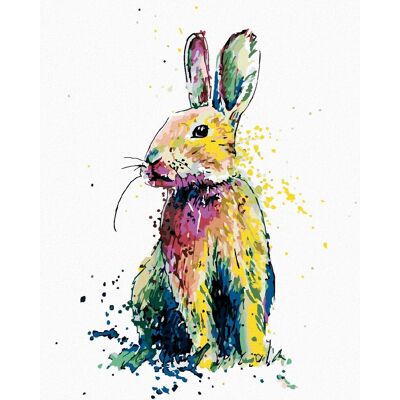 zuty Farebný králik, 40×50 cm, bez rámu a bez vypnutia plátna zuty Farebný králik, 40×50 cm, bez rámu a bez vypnutia plátna