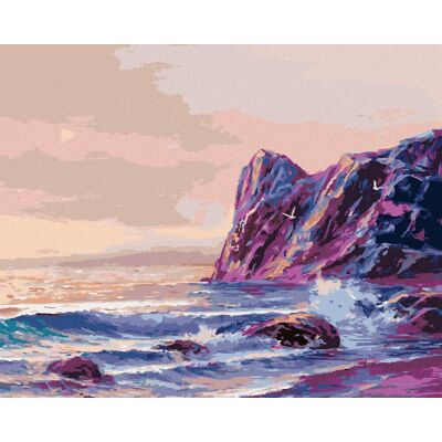 zuty Farebný západ slnka nad morom, 40×50 cm, bez rámu a bez vypnutia plátna zuty Farebný západ slnka nad morom, 40×50 cm, bez rámu a bez vypnutia plátna