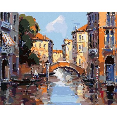 zuty Benátske uličky, 40 × 50 cm, plátno napnuté na rám zuty Benátske uličky, 40 × 50 cm, plátno napnuté na rám