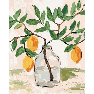 zuty Citróny vo váze 2 (Haley Bush), 40×50 cm, bez rámu a bez vypnutia plátna zuty Citróny vo váze 2 (Haley Bush), 40×50 cm, bez rámu a bez vypnutia plátna
