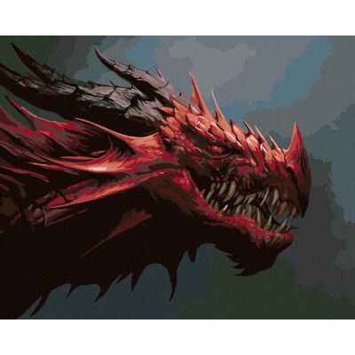 zuty Červený drak, 40 × 50 cm, bez rámu a bez napnutia plátna zuty Červený drak, 40 × 50 cm, bez rámu a bez napnutia plátna