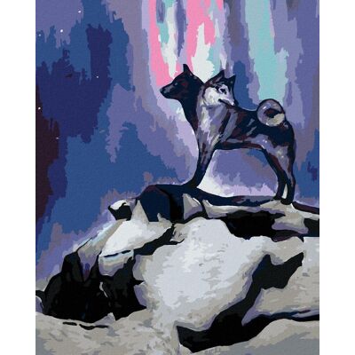 zuty Dvojhlavý vlk, 40 × 50 cm, plátno napnuté na rám zuty Dvojhlavý vlk, 40 × 50 cm, plátno napnuté na rám