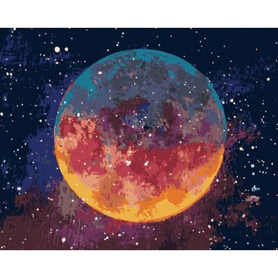 zuty Fantasy mesiac, 40 × 50 cm, bez rámu a bez napnutia plátna zuty Fantasy mesiac, 40 × 50 cm, bez rámu a bez napnutia plátna