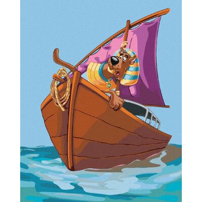 zuty Faraón Scooby v lodi (Scooby Doo), 40×50 cm, bez rámu a bez vypnutia plátna zuty Faraón Scooby v lodi (Scooby Doo), 40×50 cm, bez rámu a bez vypnutia plátna