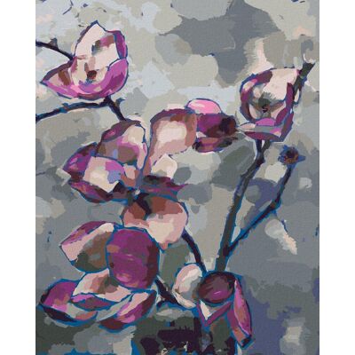 zuty Fialové magnólie, 40 × 50 cm, plátno napnuté na rám zuty Fialové magnólie, 40 × 50 cm, plátno napnuté na rám