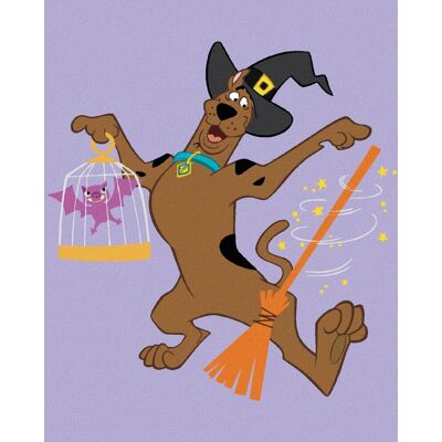 zuty Halloweensky Scooby s metlou (Scooby Doo), 40×50 cm, bez rámu a bez vypnutia plátna zuty Halloweensky Scooby s metlou (Scooby Doo), 40×50 cm, bez rámu a bez vypnutia plátna