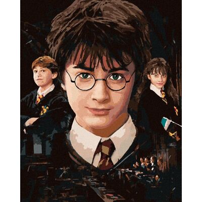 zuty Harry Potter, Hermiona a Ron, 40 × 50 cm, plátno napnuté na rám zuty Harry Potter, Hermiona a Ron, 40 × 50 cm, plátno napnuté na rám