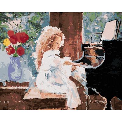 zuty Dievčatko hrajúce na piano, 80 × 100 cm, bez rámu a bez napnutia plátna zuty Dievčatko hrajúce na piano, 80 × 100 cm, bez rámu a bez napnutia plátna