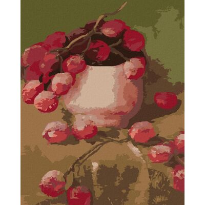 zuty Hrozno v miske, 40 × 50 cm, bez rámu a bez napnutia plátna zuty Hrozno v miske, 40 × 50 cm, bez rámu a bez napnutia plátna