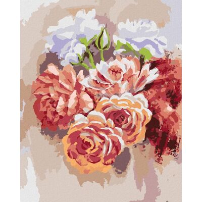 zuty Jarné pivonky, 40 × 50 cm, bez rámu a bez napnutia plátna zuty Jarné pivonky, 40 × 50 cm, bez rámu a bez napnutia plátna
