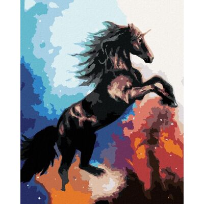 zuty Jednorožec vo vesmíre, 40 × 50 cm, plátno napnuté na rám zuty Jednorožec vo vesmíre, 40 × 50 cm, plátno napnuté na rám