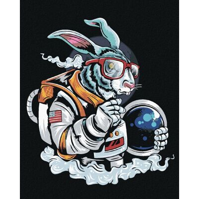 zuty Králik kozmonaut, 40 × 50 cm, bez rámu a bez napnutia plátna zuty Králik kozmonaut, 40 × 50 cm, bez rámu a bez napnutia plátna