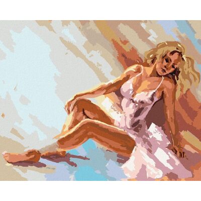 zuty Krásna baletka, 40 × 50 cm, plátno napnuté na rám zuty Krásna baletka, 40 × 50 cm, plátno napnuté na rám