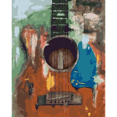 zuty Gitara, 40 × 50 cm, plátno napnuté na rám zuty Gitara, 40 × 50 cm, plátno napnuté na rám