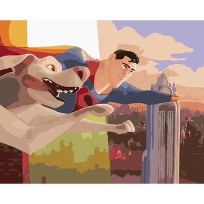 zuty Letiaci superman s Kryptom (DC Liga supermaznáčikov), 40×50 cm, bez rámu a bez vypnutia plátna zuty Letiaci superman s Kryptom (DC Liga supermaznáčikov), 40×50 cm, bez rámu a bez vypnutia plátna