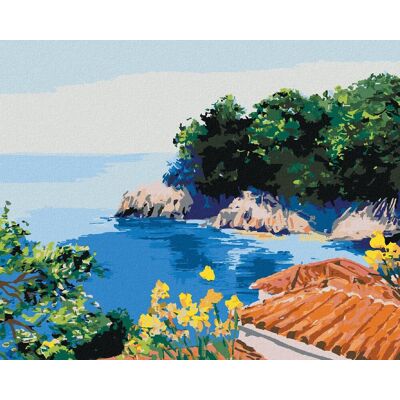 zuty Letný dom v zátoke, 40×50 cm, vypnuté plátno na rám zuty Letný dom v zátoke, 40×50 cm, vypnuté plátno na rám