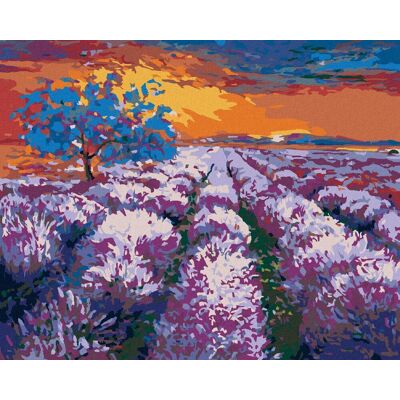 zuty Levanduľové pole pri západe slnka II, 40×50 cm, bez rámu a bez vypnutia plátna zuty Levanduľové pole pri západe slnka II, 40×50 cm, bez rámu a bez vypnutia plátna