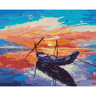 zuty Malá rybárska loďka, 40×50 cm, bez rámu a bez vypnutia plátna zuty Malá rybárska loďka, 40×50 cm, bez rámu a bez vypnutia plátna