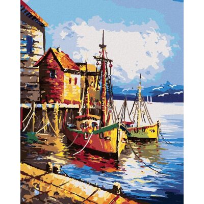 zuty Malý prístav v Benátkach, 40×50 cm, bez rámu a bez vypnutia plátna zuty Malý prístav v Benátkach, 40×50 cm, bez rámu a bez vypnutia plátna