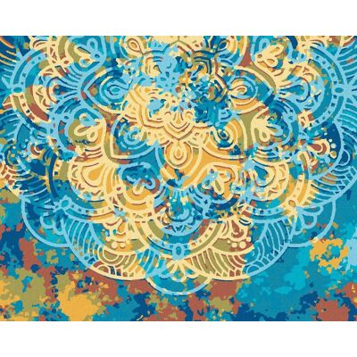 zuty Mandala plná farieb, 40×50 cm, bez rámu a bez vypnutia plátna zuty Mandala plná farieb, 40×50 cm, bez rámu a bez vypnutia plátna