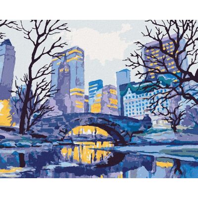 zuty Most v New Yorku, 40×50 cm, bez rámu a bez vypnutia plátna zuty Most v New Yorku, 40×50 cm, bez rámu a bez vypnutia plátna